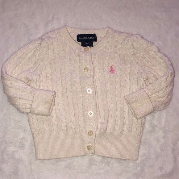 Ralph Lauren Other - Ralph Lauren Baby Girls Cable Knit Cardigan